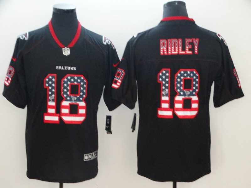 Nike Falcons 18 Calvin Ridley Black USA Flag Fashion Limited Jersey,We sell and wholesale Nike Falcons 18 Calvin Ridley Black USA Flag Fashion Limited Jersey on line form chian!